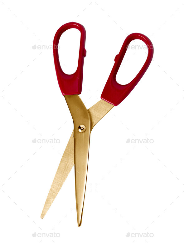 golden scissors isolated Stock Photo by ozaiachin PhotoDune